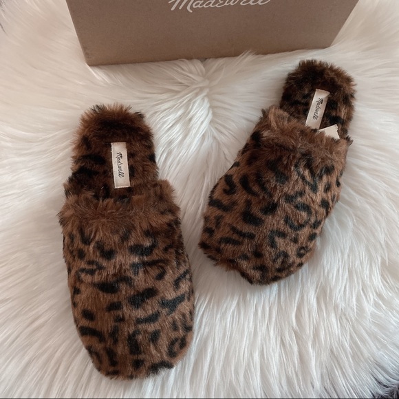Madewell Shoes - Madewell Animal Print Faux Fur Slipper